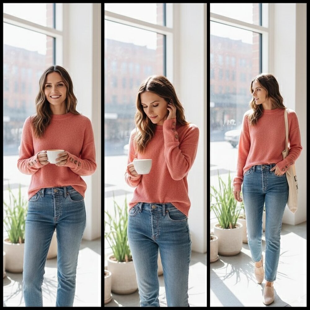 Joie Namio Wool Blend Sweater Rose Size Small Nwt